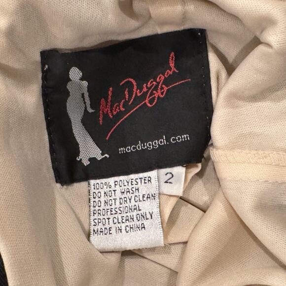 NWT Mac Duggal Floral Sequined Embroidered One Shoulder Trumpet Gown Size 2 - Picture 12 of 16